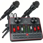 Podcast Equipment Bundle for 2 Mic Tiktok Video Content Creator Kit, Audio