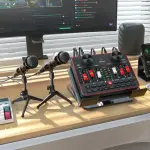 Podcast Equipment Bundle for 2 Mic Tiktok Video Content Creator Kit, Audio