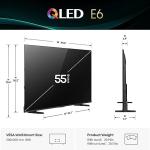Hisense 55" E6 Cinema Series QLED 4K UHD Smart Fire TV (55E6QF, 2025 Model) - QLED, AI Light Sensor, Dolby Vision · Atmos, Voice Remote with Alexa