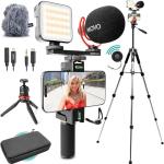 Movo iVlogger-PRO Vlogging Kit with Full Tripod for iPhone/Android - USB-C/Lightning YouTube Starter Kit for Content Creators